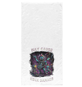 May Cause Neck Damage Bath Towel - Beyond T-shirts